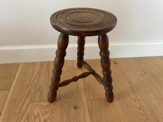 ANCIEN TABOURET DE Trait Pieds Tripode en Bois Brut Massif Art Populaire EUR 105,00 - FR