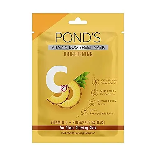 POND'S Vitamina E Hoja Nutritiva Máscara Suave y Suple Hoja Biodegradable 25 ml FS