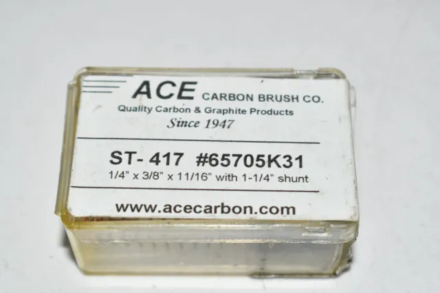 Pack of 2 NEW Ace Carbon ST-417 Carbon Brush 1/4'' x 3/8'' x 11/16'' 65705K31