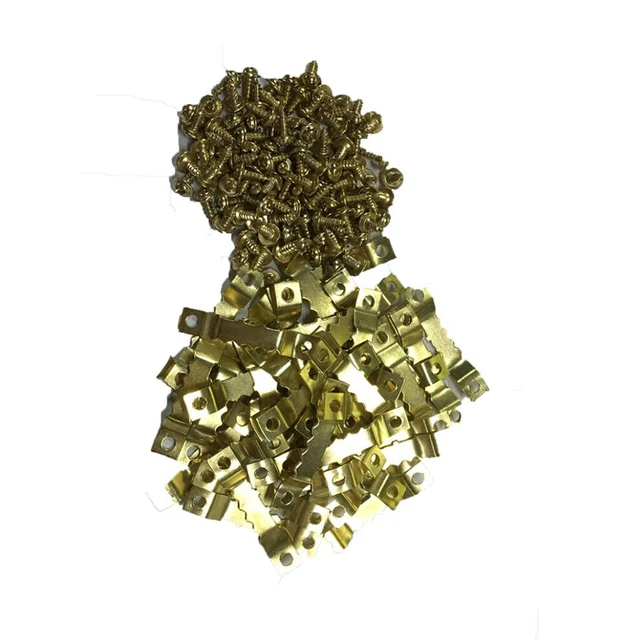 Cintres Photo En Dents De Scie - Lot De 20 Avec Vis - Noir - Pour Cadres En Bois - Accrochage Murale