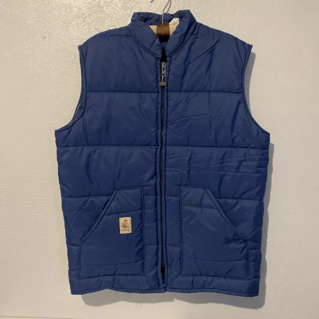Vintage Walls Blizzard Pruf Vest XL Blue Insulated Quilted Puffer Made in USA