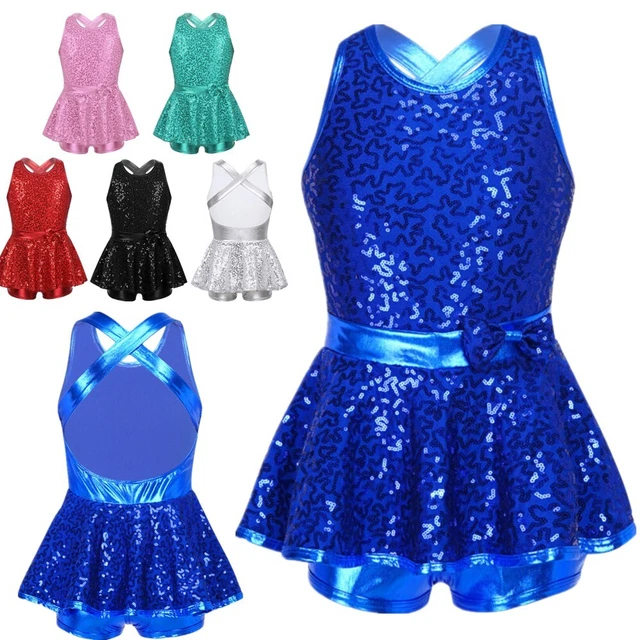 Abito da ballo moderno Ragazze Jazz Tap Tap Danza Balletto Lucido Ginnastica Costumi Leotard