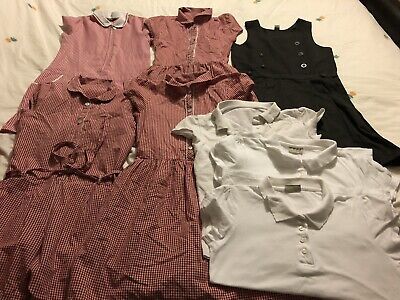 Girls school uniform Huge bundle age 11-12 Dress, T-shirt Grey, Red , White
