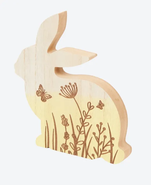 Figur Hase, Osterdeko Hase Osterhase Ostern Deko Holz 19cm