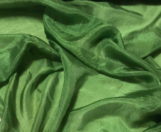 Hand Dyed SPINACH GREEN China Silk HABOTAI Fabric
