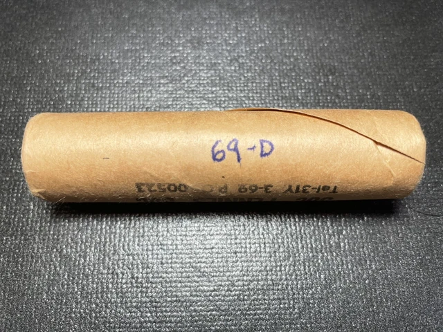 1969D Lincoln Memorial Cent Bank of America N.T & S.A. Unc OBW Roll
