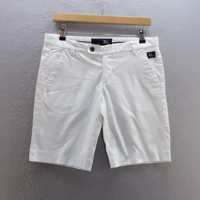 Roy Rogers White Shorts 29 Chino Made In Italy Cotton Mens
