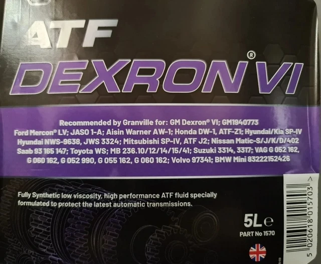 FOR TOYOTA ALPHARD 2.4 08-15 Atf Ws Granville Auto Transmission Dexron ...