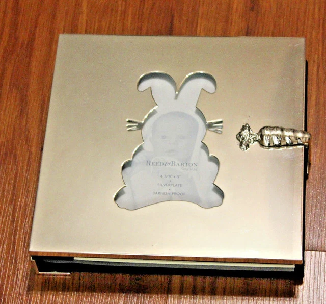 Reed & Barton Baby Photo Album Silverplate Rabbit - NEW