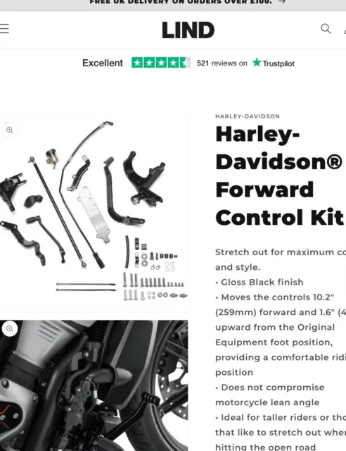 Harley Davidson Nightster RH975 Sportster Forward Controls & Brackets 50502205