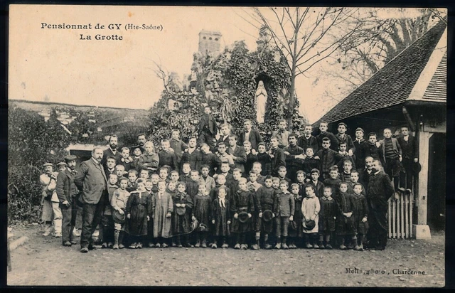 [CPA828] France, Hte-Saône - Pensionnat de Gy -La Grotte- very fine old postcard