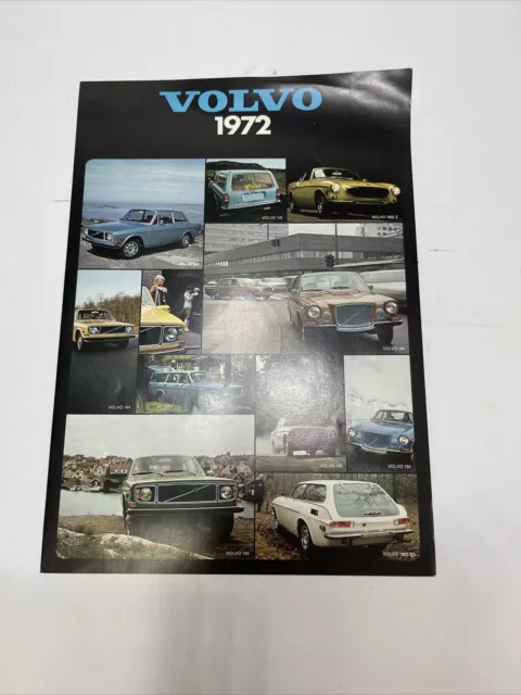 1972 Volvo Dealer Sales Brochure Folder Car Full Line With Specifications