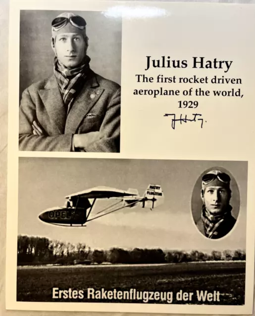 Julius Hatry Autograph Photo 8x10 Signed MILITARY