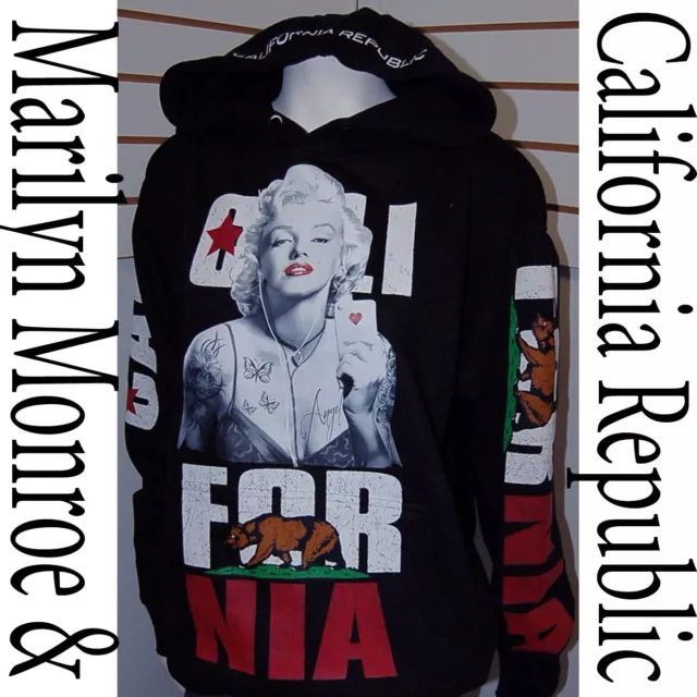 MEN S MARILYN MONROE Cali Pullover Hoodie Sweater California