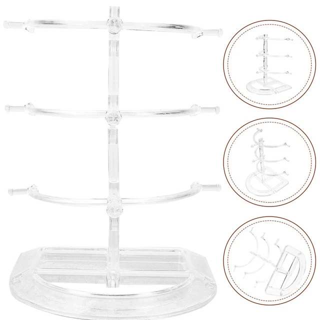 Wuyooprt Brillenständer 360° Drehbar - Für 12 Brillen Mit Zubehörfach