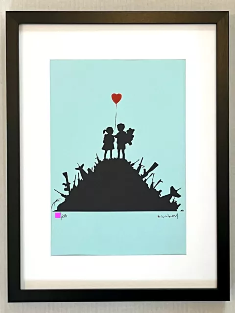 Banksy Original M Arts Edition Lithographie Signée Numérotée /250 + CADRE INCLUS