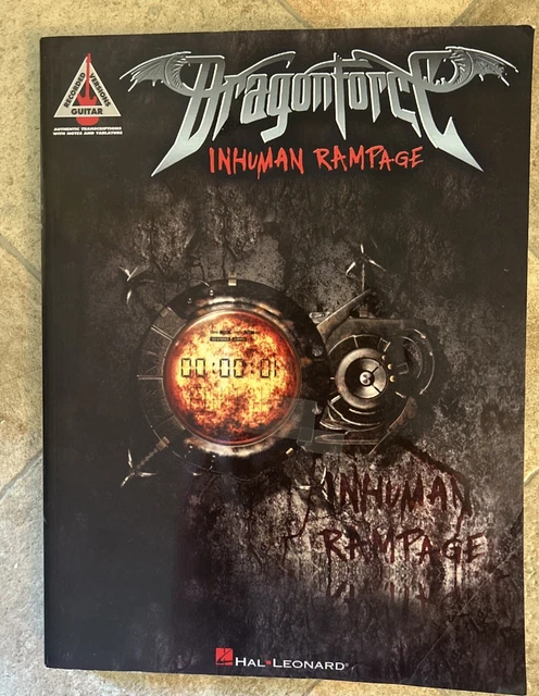 Dragon Inhuman Rampage LIBRO DE CANCIONES de tablatura de guitarra DragonForce Inhuman Rampage ...