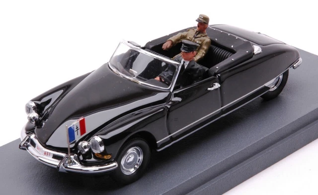 Miniature voiture auto 1:43 rio Citroen DS Cabriolet General Charles De Gaulle