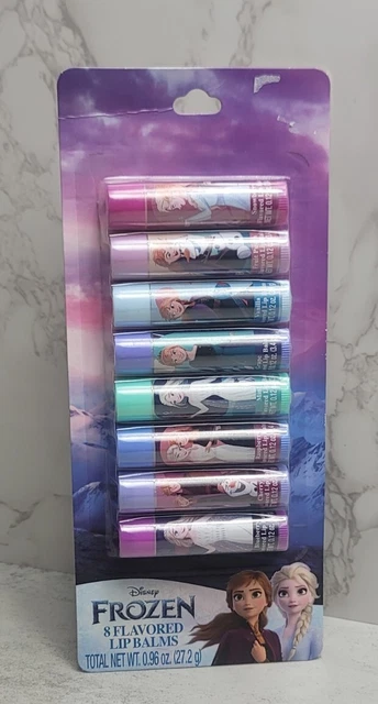 Disney Frozen 8 Flavored Lip Balms Chapstick Kids Sweet Flavor Pack Lot Gift