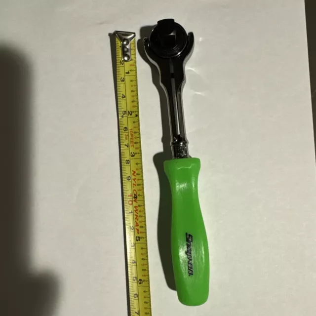 Snap-on Tools GREEN COMPACT 3/8" Drive Round Swivel Head Ratchet FHCNFD72G