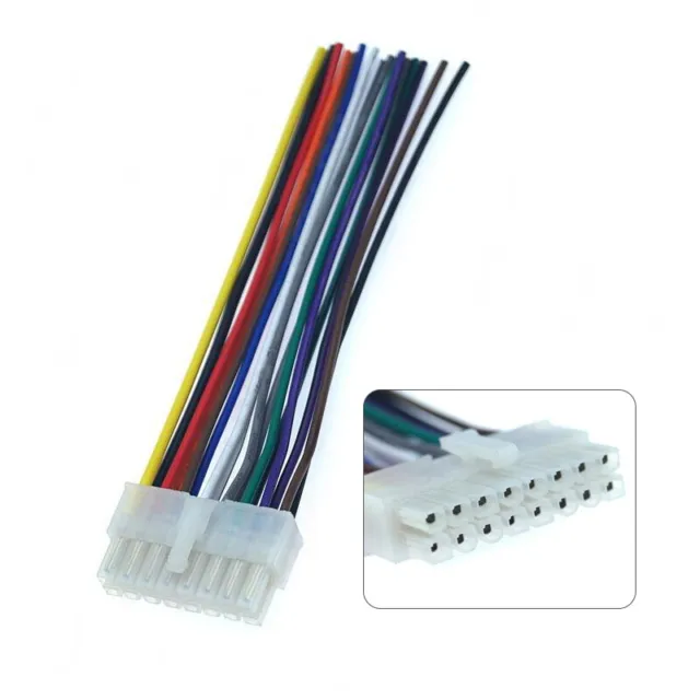 Replacement 16-Pin Wiring Harness for Car Radio Audio Headunits