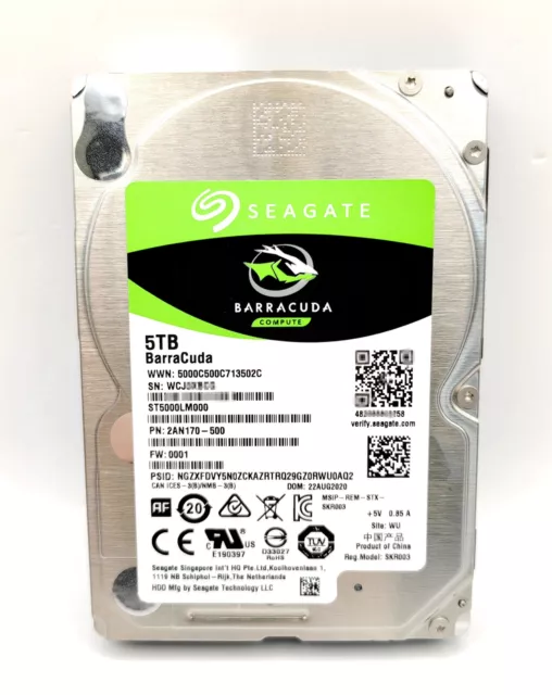 ST5000LM000 Barracuda Seagate 5TB 2.5 128MB SATA Hard Drive 100% Generic FW NEW