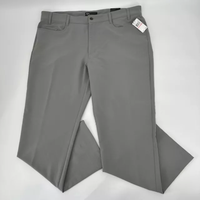 Callaway Pants Mens 40 x 32 Gray Golf Performance Stretch Opti Dri Chinos