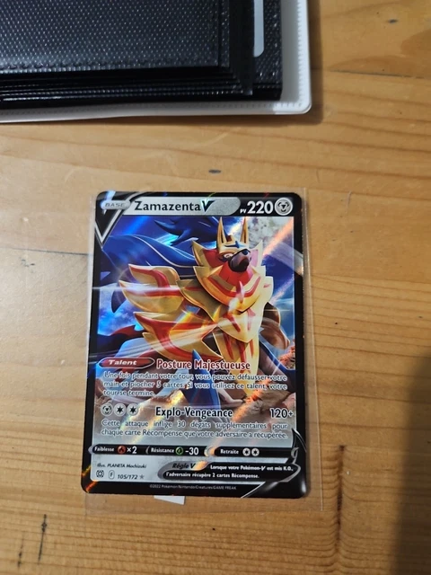 CARTE POKEMON ZAMAZENTA 105/172 V Ultra Rare Epée et Bouclier 9 EB09 FR ...