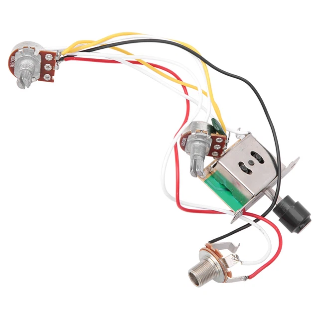 Harnais De Câblage De Guitare électrique 250K 1T1V Potentiomètre 3 Position Sock