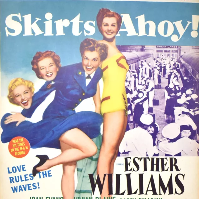 1952 Skirts Ahoy Esther Williams Joan Evans Vivian Blaine Barry Sullivan Poster