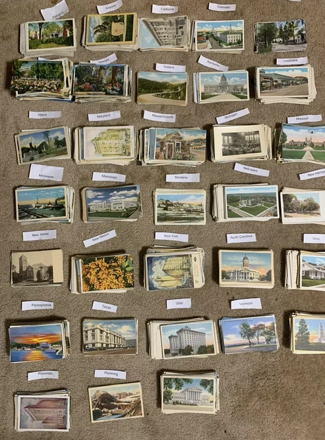 Used & Unused. Lot of 50+ USA Vintage Postcards,1900- 1950s.We ❤️ Our Customers!
