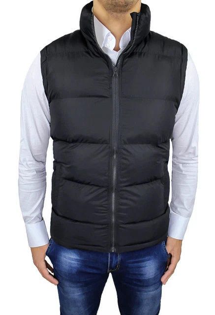 PIUMINO GIUBBOTTO UOMO SMANICATO NERO CASUAL INVERNALE  tag S M L XL XXL 3XL 4XL