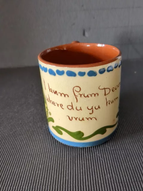 Vintage Glazed Pottery Devon * Motto Ware * Tea/Coffee Mug 2