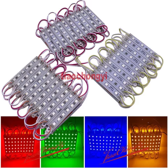 20-100-500pcs 5050  DC12V SMD 3/5/6 led Module Light Fairy Strip Waterproof IP65