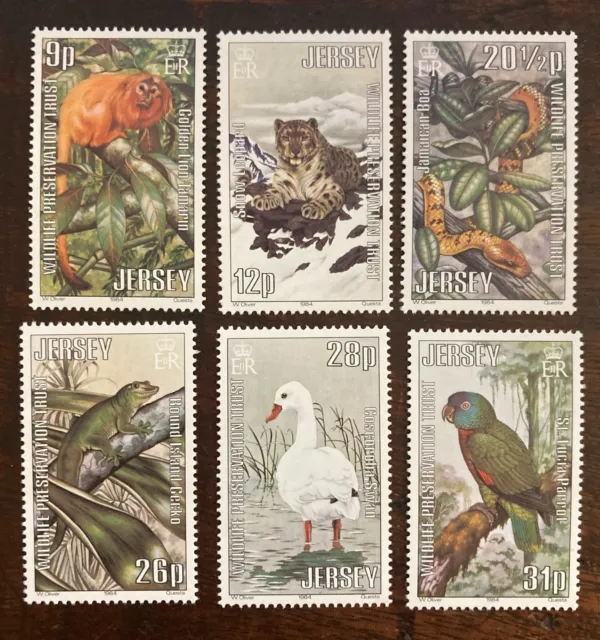 Jersey MNH Stamps Wildlife Preservation Trust IV 17 January 1984 SG# 324-329
