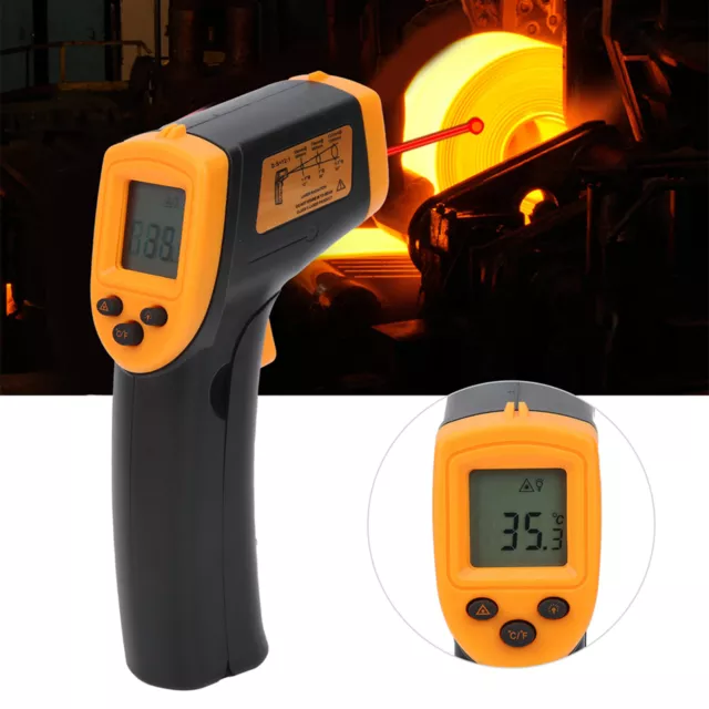 HW600 NonContact Thermometer LCD Infrared Digital Temperature Thermometer Yellow