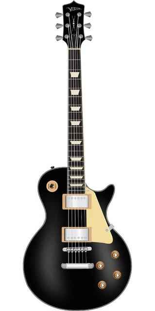 Guitare Electrique Noire Type Les Paul Avec 2 Humbucker