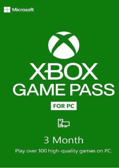 3 Month Xbox Game Pass - Pc (Eu & Uk)