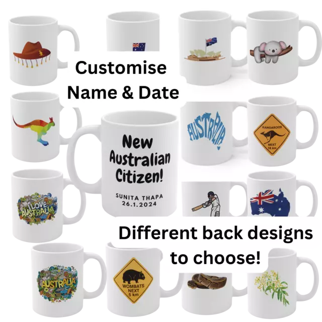 Australian citizenship mug customise keepsake celebration gift aussie citizen