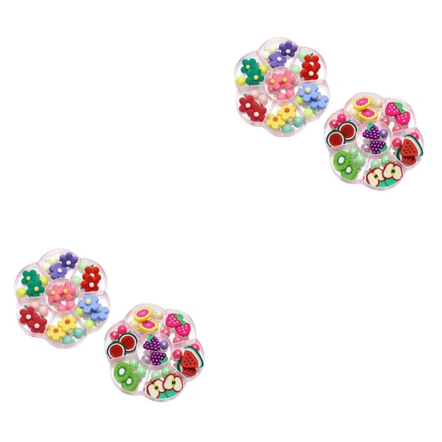 HTTDSLF 6 Paia Orecchini a Clip per Ragazze, Accessori per Gioielli da Principessa, Orecchini Piccoli per Bambine, Bambina Clip, Senza Buco Carino Colorati, Gioielli Regali per Donne Ragazze Bambina