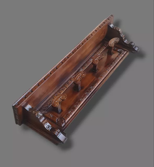 Attaccapanni Legno Cappelliera Legno Appendiabiti Legno 120 X 34 X 20