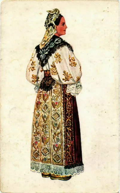 CPA AK Costume national croate Slavonie CROATIA (597823)
