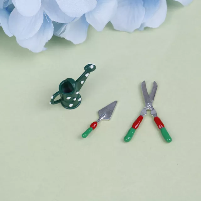 1:12 Dollhouse mini watering can scissors shovel set simulation prunin`JO