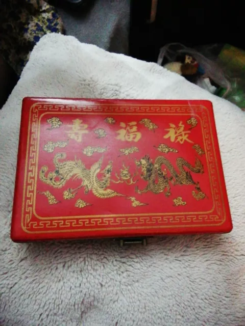 Vintage MAH-JONGG Collectible Chinese Antique Style Game Set Complete New