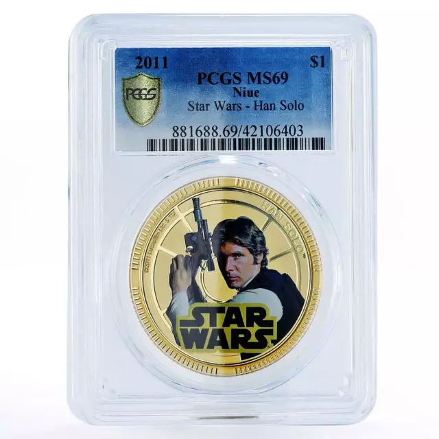 お値打ち アンティークコイン NGC PCGS 2012 Niue Gilt $1 Star Wars Character Coin Jabba  the Hutt New Sealed