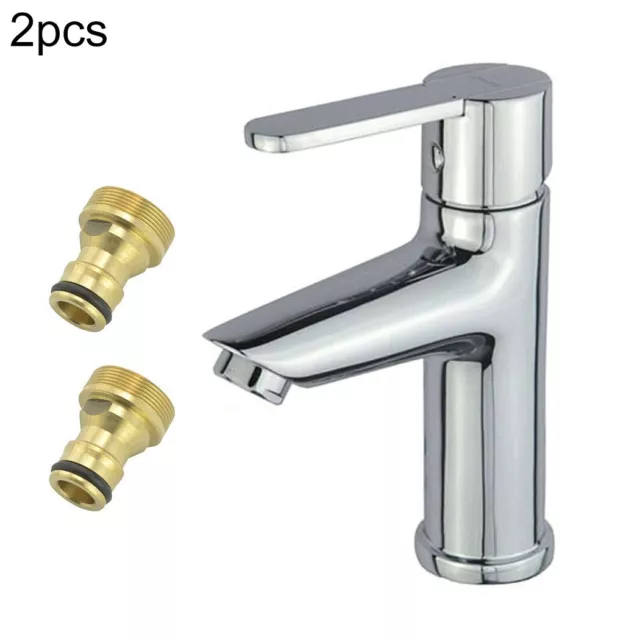2pc Universal Kitchen Tap Connector Mixer Garden Hose Pipe Adaptor Joiner