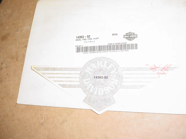 Harley Davidson Fatboy Gas Tank Decal 14363-99  