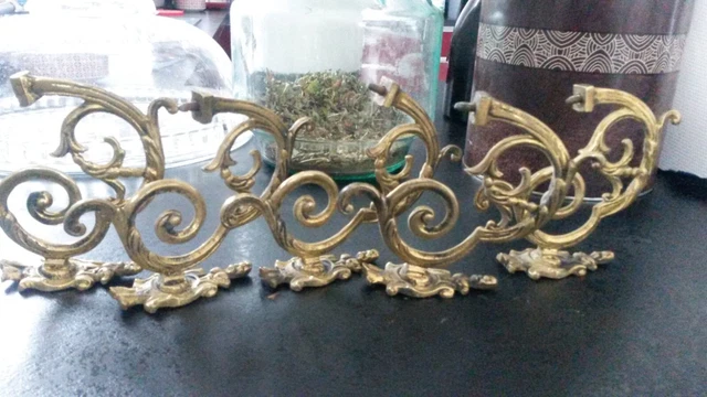 5 Elements De Decor En Laiton Massif France Xix Em Siecle 5X