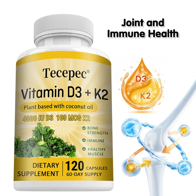 VITAMIN D3+K2 2 in 1 Formula, Immune Support, Heart, Bones, Joint