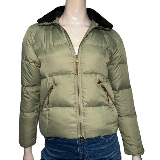 Ugg Women’s Size XS Green Down & Feather Shearling Neck Puffer Jacket Coat Ugg Women’s Size XS Green Down & Feather Shearling Neck Puffer Jacket Coat